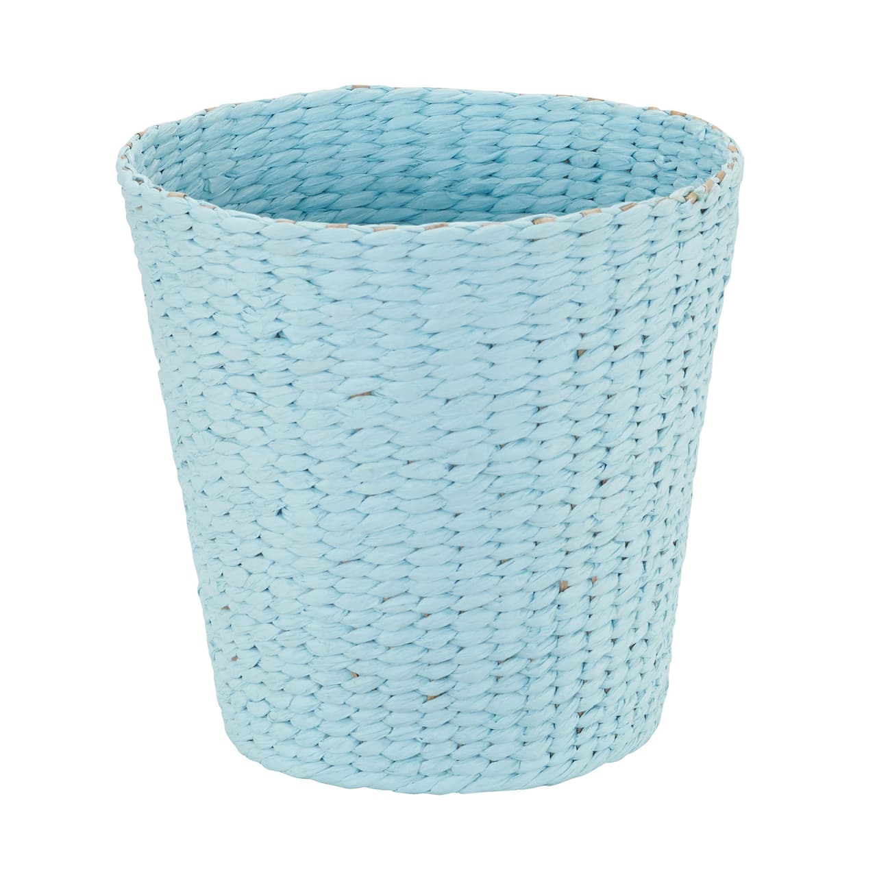 Household Essentials Blue Woven Waste Paper Rope Basket